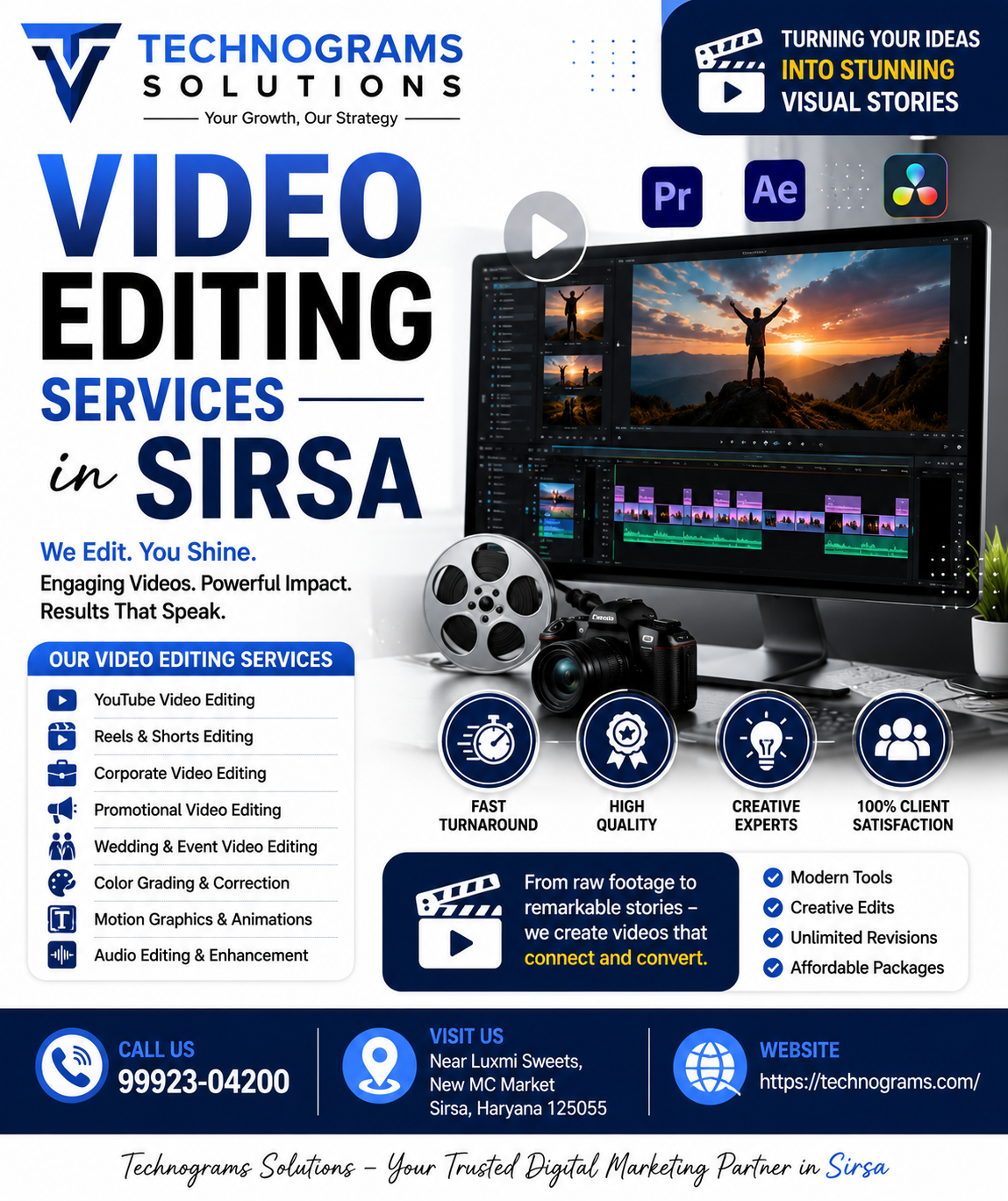 Video Editing Services in Sirsa – Professional Video Editing by Technograms Solutions